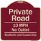 Signmission Designer Series-Private Road 10 Mph No Outlet Residents And Guests Only, 18" H, BU-1818-9772 A-DES-BU-1818-9772 - alternate 1